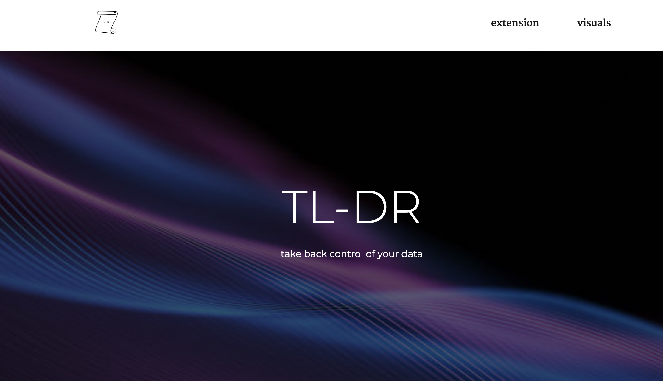 Screenshot of the TLDR app